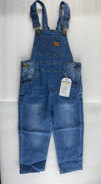 New Kidscool Space Size 3T Overall Denim, Light Blue