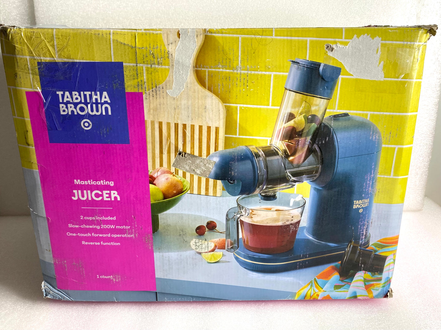new Other - Tabitha Brown Electric Masticating Juicer, Dark Teal Blue