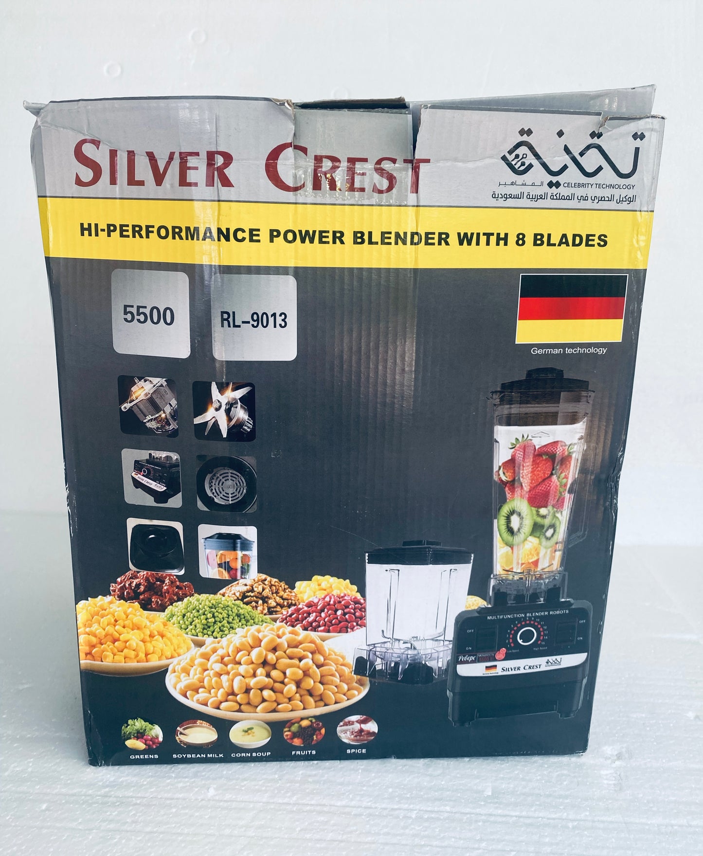 New Other Silver Crest Hi-Performance Power Blender With 8 Blades, Red/Black