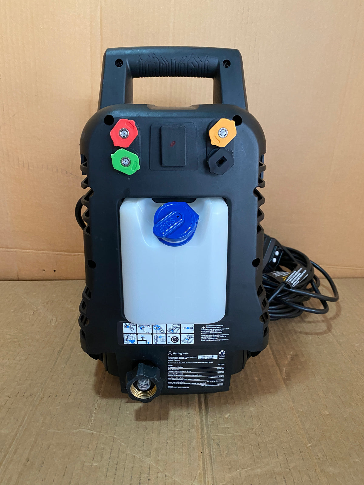 Westinghouse Electric Pressure Washer With 2300 PSI/1.76 GPM Max & 5-Nozzle Set