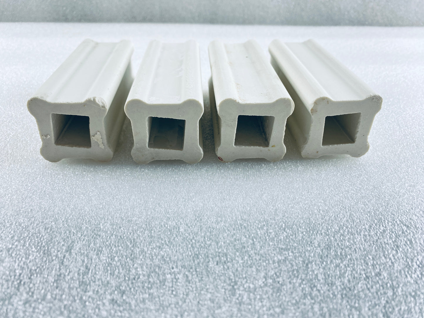 Lot Of 4 - Kiln Approx. 4" Tall x 1 1/2" Wide Squared End Posts