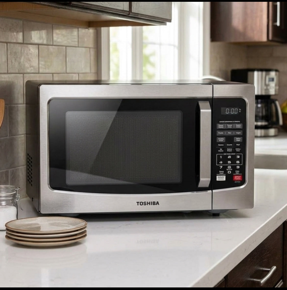 New Other TOSHIBA Countertop Microwave Ovens 1.2 Cu Ft With 12.4" Turntable