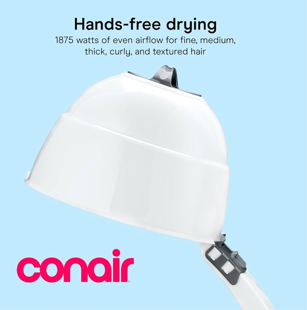 New Other Conair Adjustable Height Bonnet Hair Dryer With Carrying Handle, 1875W