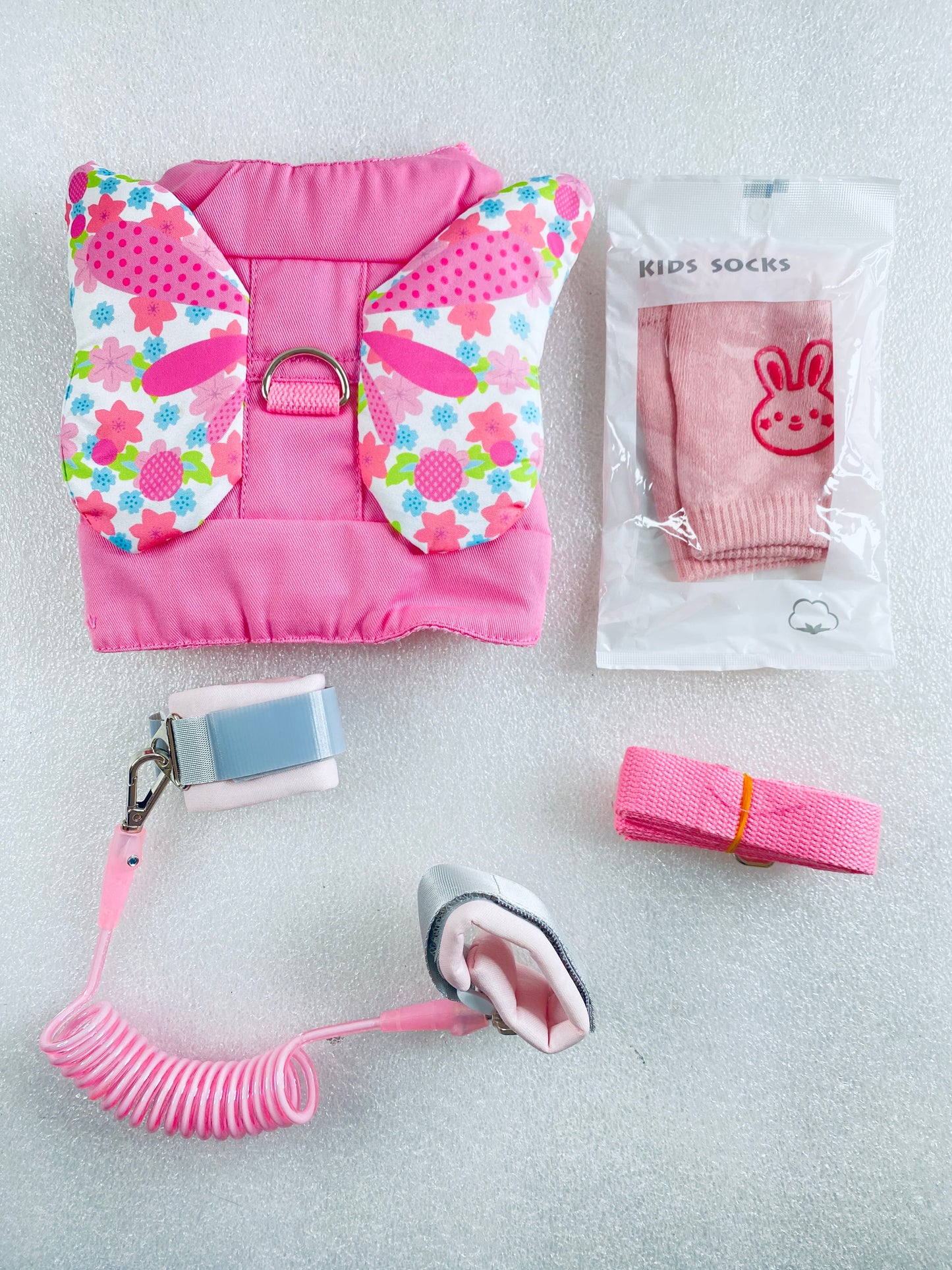New Accmor 3 in 1 Toddler Harness Leash & Anti Lost Wrist Link, Light Pink