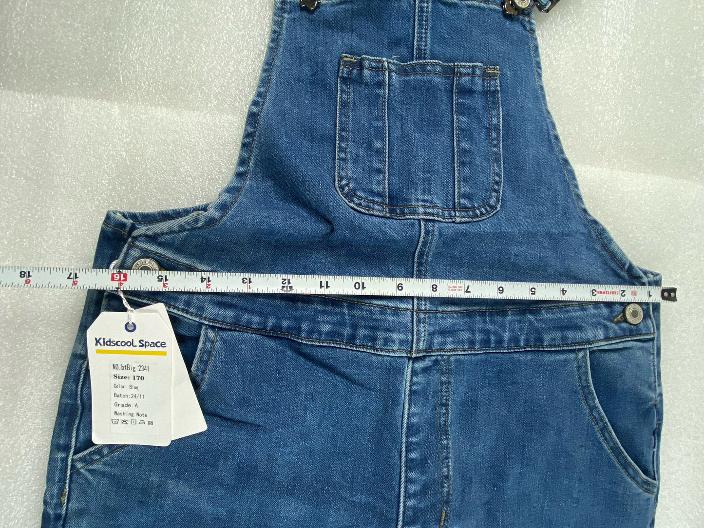 New Kidscool Space Size 16 Overall Denim, Blue