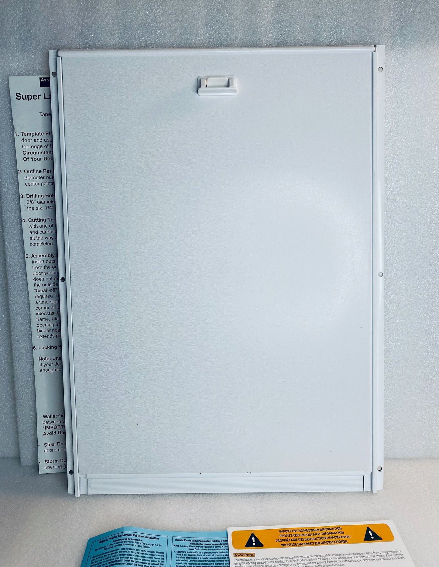 New Other Perfect Pet Super Large Aluminum Deluxe Pet Door, 15" x 20" Flap Size
