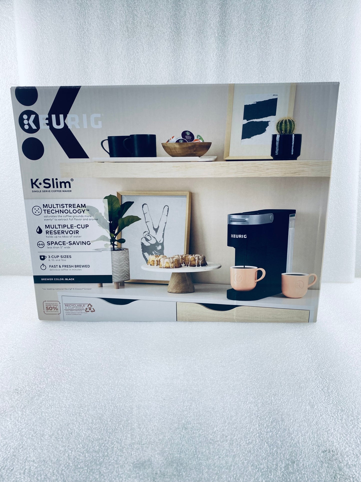 New Open Box Keurig K-Slim Single Serve Coffee Maker, Black