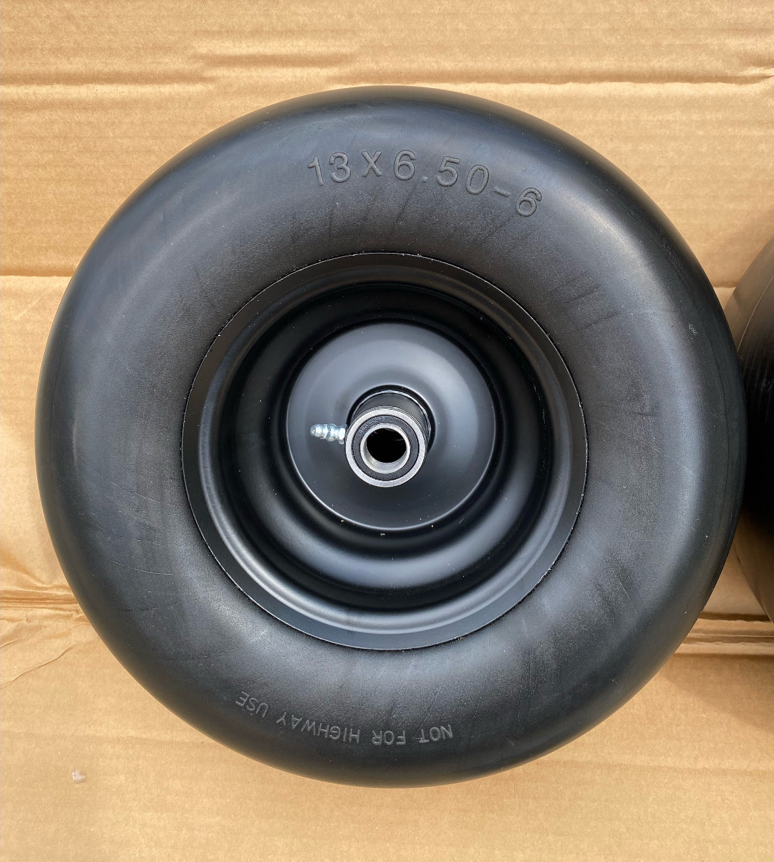 New Other 13x6.50-6 Flat Free Zero Turn Front Lawn Mower Tires & Wheels, Black