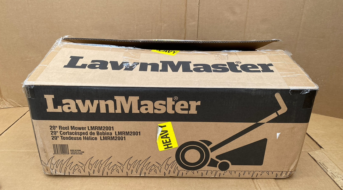 LawnMaster 20” 5-Blade Push Reel Lawn Mower, Orange/Black