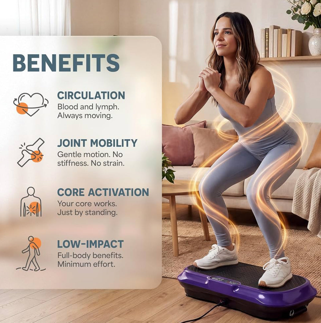 New Other Lifepro Waver Vibration Plate Exercise Machine With 99 Speeds, Purple