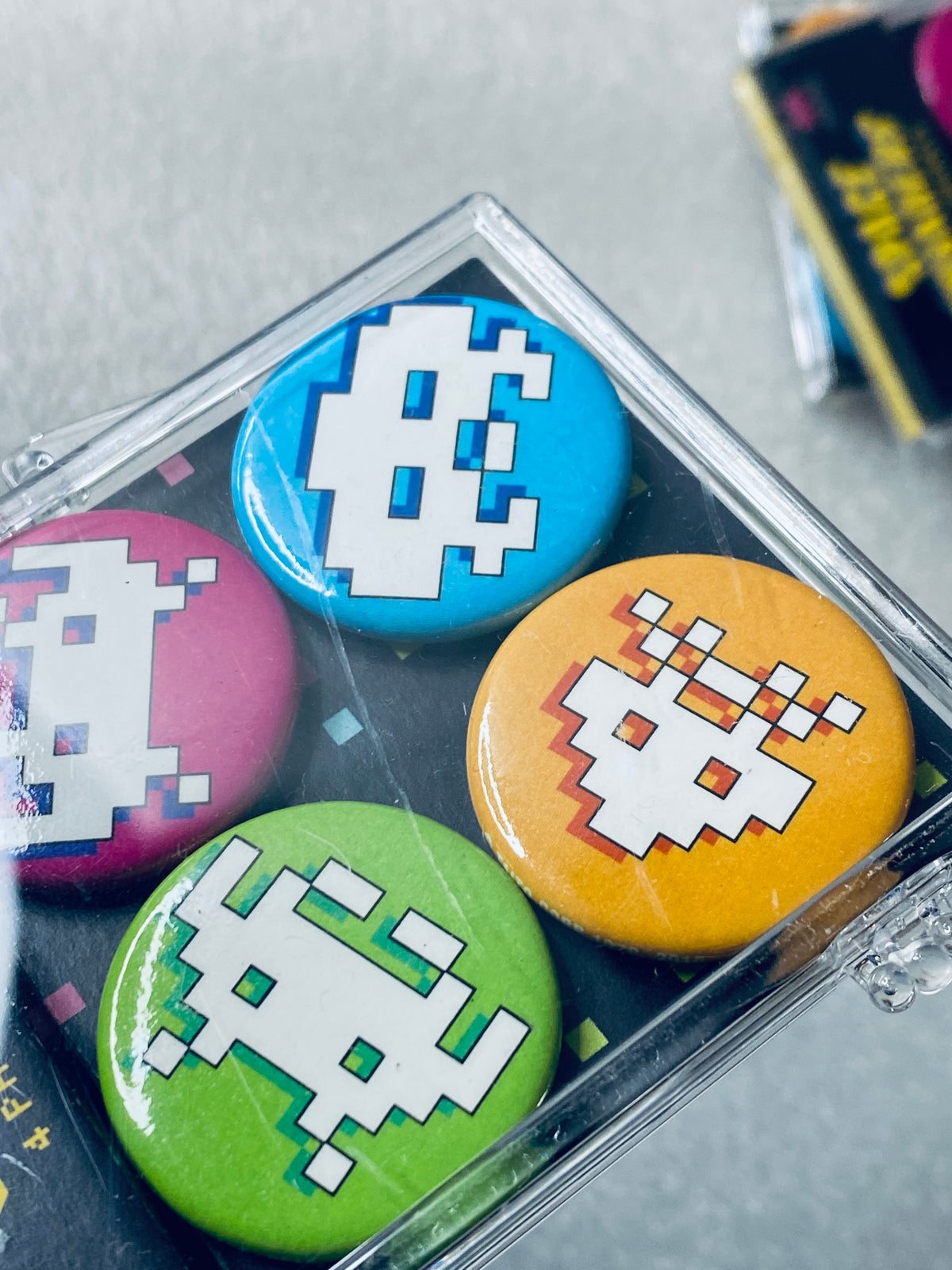 Lot Of 4 - New Other The Coop Space Invaders 1.5" Magnets, (16 Magnets Total)