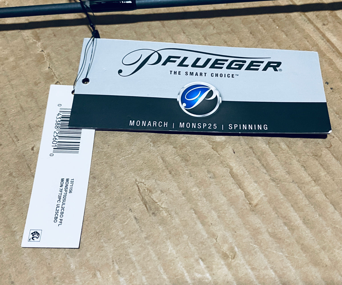 New Open Box Pflueger Monarch 2 Piece 7ft. UL Spin Combo