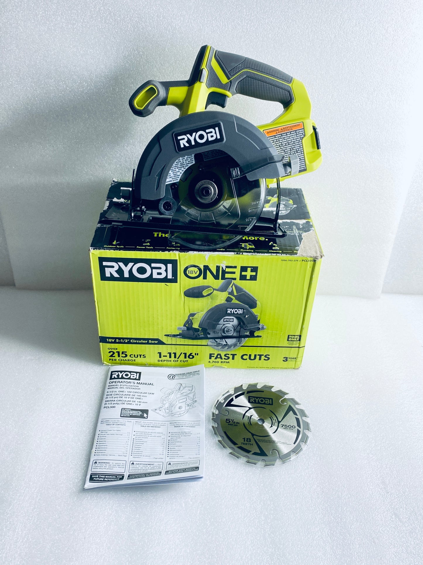 new Other - Ryobi ONE+ 18V Cordless 5 1/2" Circular Saw, Tool Only
