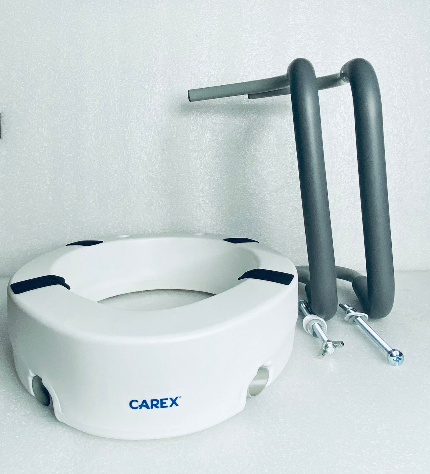 New Open Box - Compass Elongated 3.5" High Raised Toilet Seat With Arms