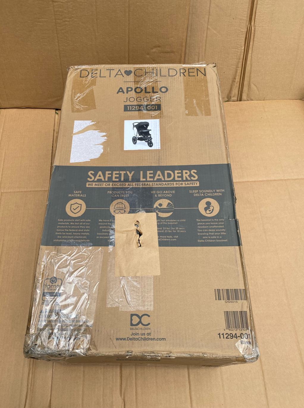 Like New Delta Children Apollo Jogging Stroller W/ Shock Absorbing Frame, Black