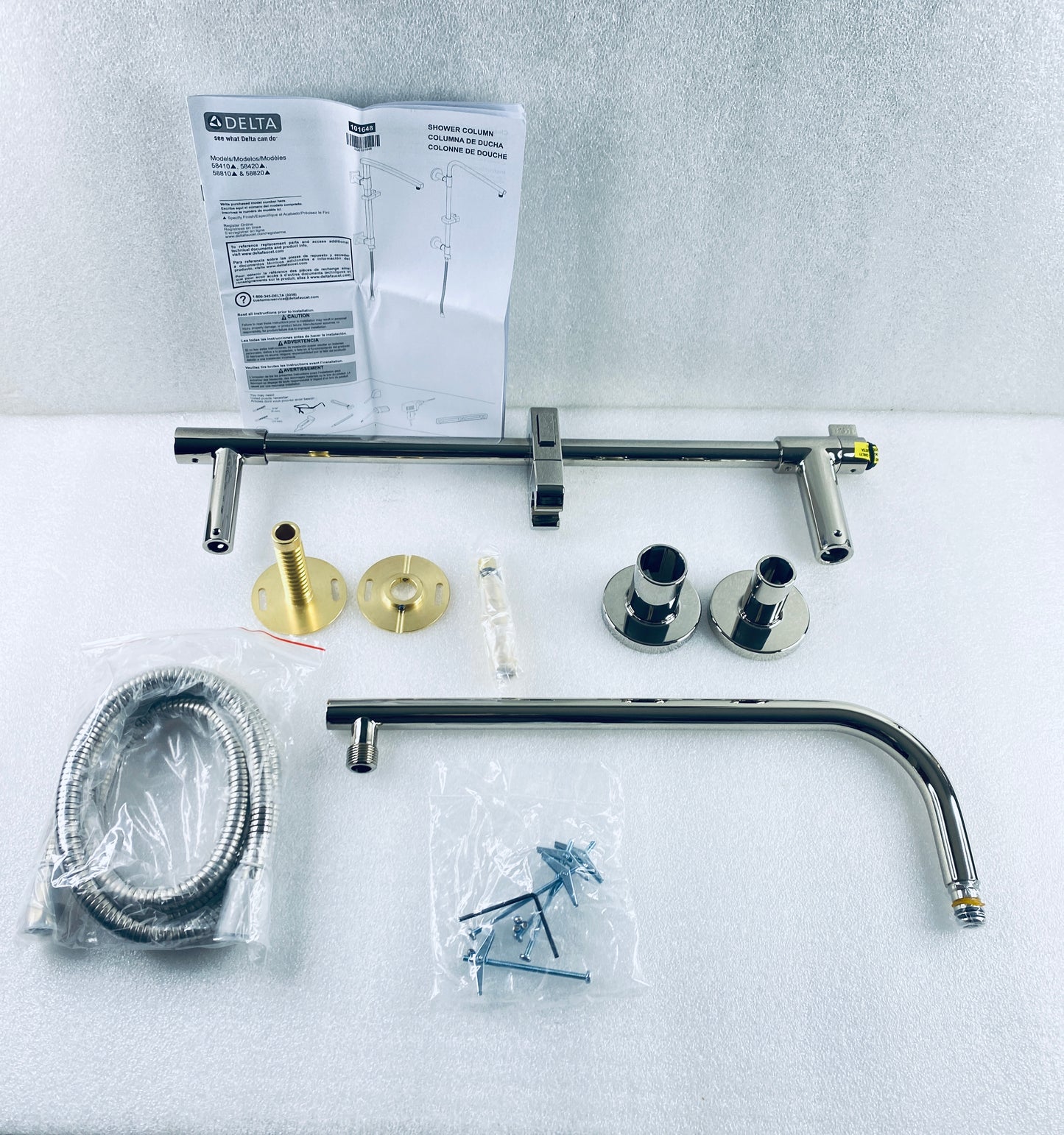 New Other Delta Universal Showering Emerge 18'' Round Shower Column, Nickel