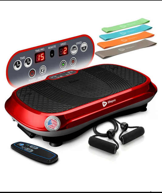 New Other Lifepro Waver Vibration Plate Exercise Machine With 99 Speeds, Red