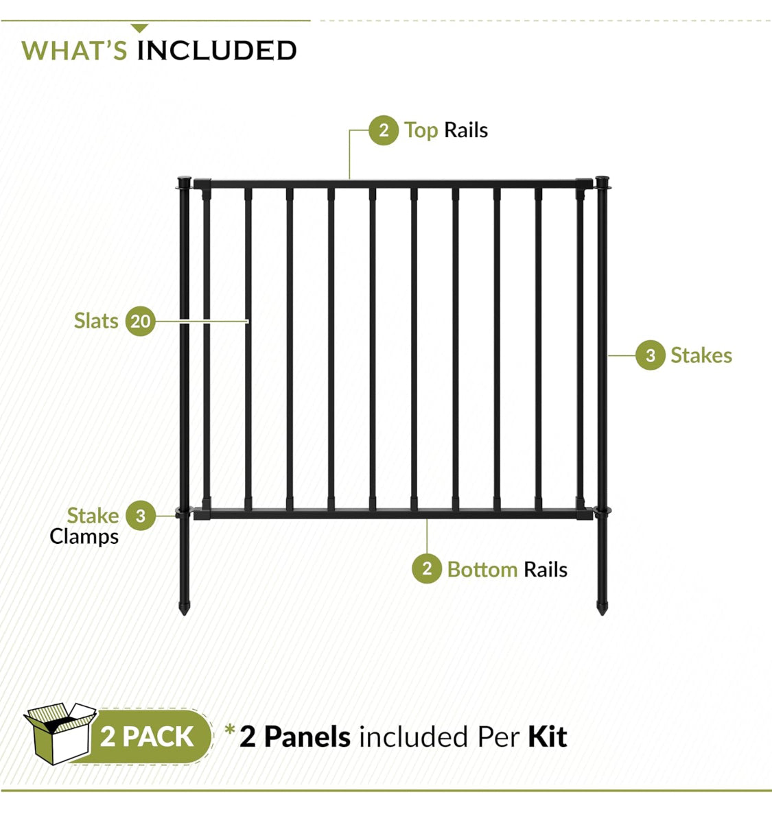 New Other Zippity 35” H x 42” W 2 Panel Poly-Steel Fence Kit For Pets, Black