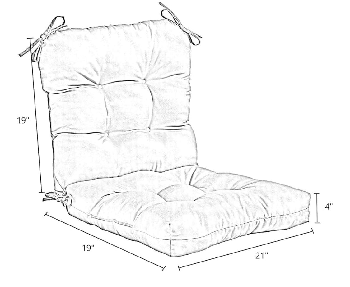 Set Of 2 - New Open Box Greendale Home Fashions Outdoor Seat/Back Chair Cushions