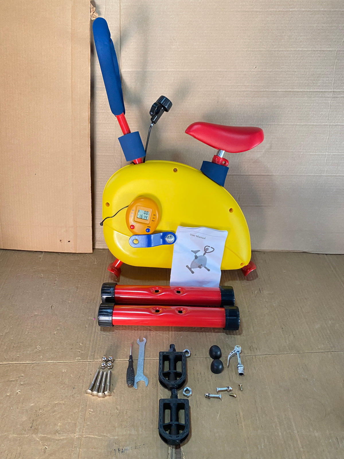Hey Play Kids Indoor Stationary Cycle Riding Exercise Bike Toy