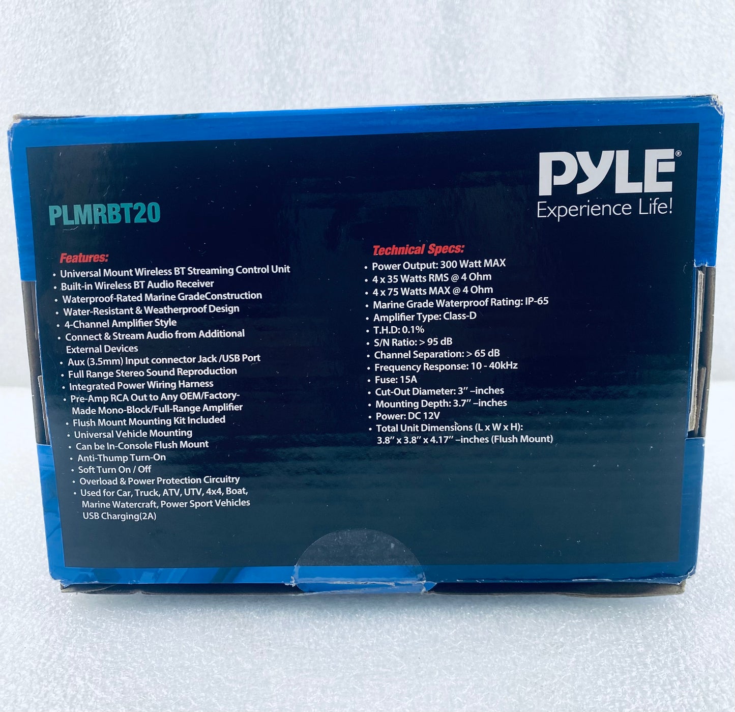 New Open Box Pyle Power Sports Amplified 300W Wireless Bluetooth Audio Control