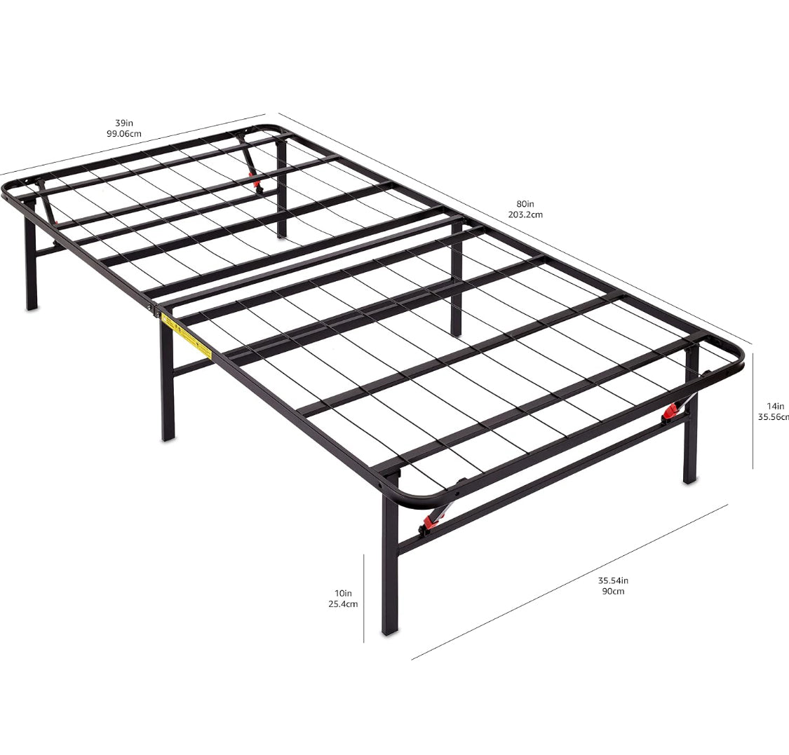 New Other Amazon Basics 14” H Foldable Metal Platform Bed Twin XL, Black