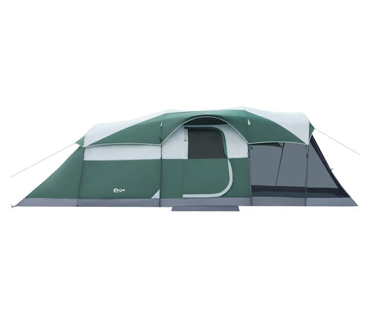 Like New PORTAL 8 Person Family Camping Tent With Screen Room, Green