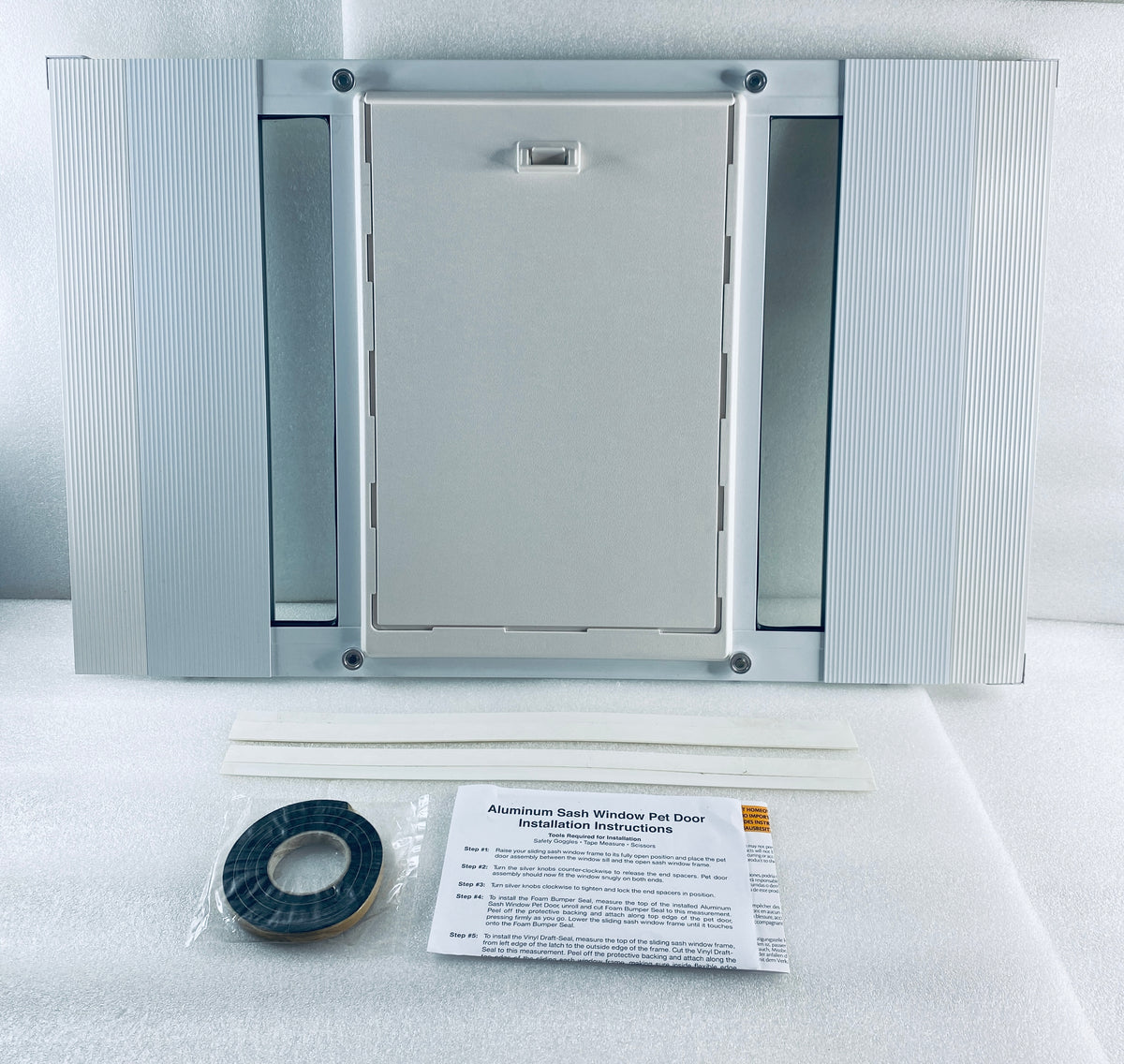 New Other Ideal Pet Aluminum Adjustable Sash Window Pet Door W/ 10-1/2”x15” Flap