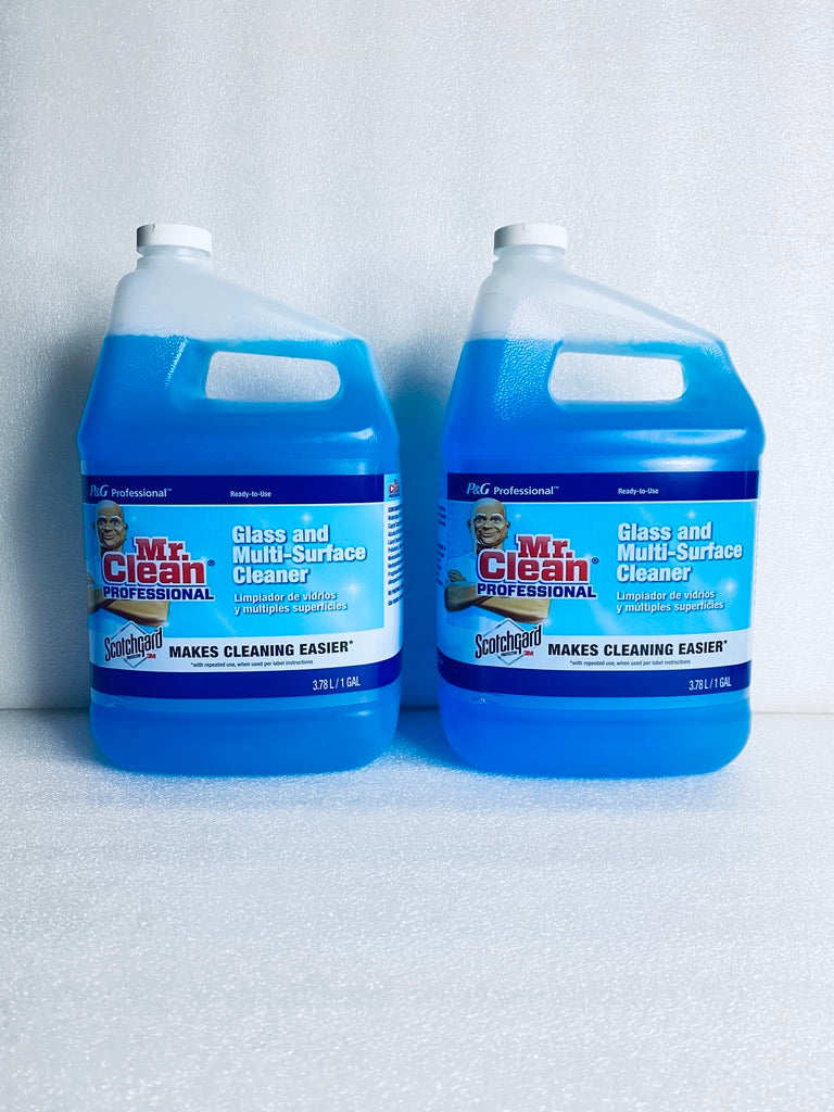 Lot Of 2-New Mr. Clean Professional Glass & Multi-Surface Cleaner W/ Scotchgard