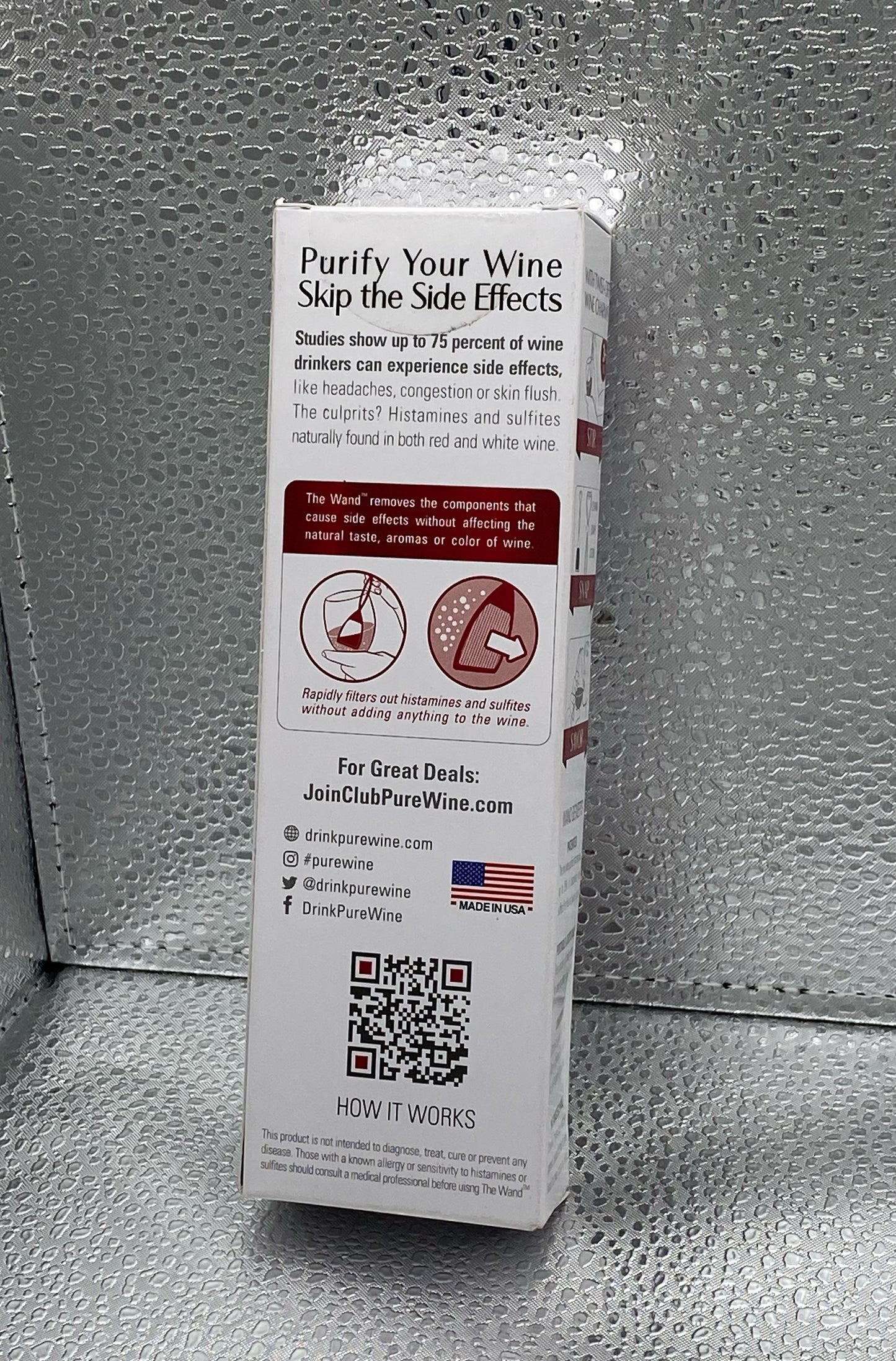 Set Of 4-New PureWine The Wand Wine Filters, Removes Histamines & Sulfites