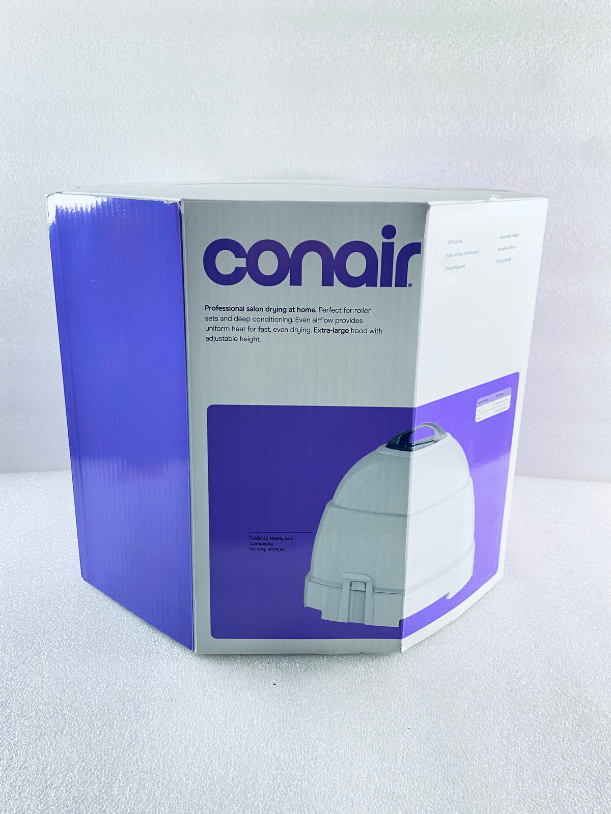 New Other Conair Adjustable Height Bonnet Hair Dryer With Carrying Handle, 1875W