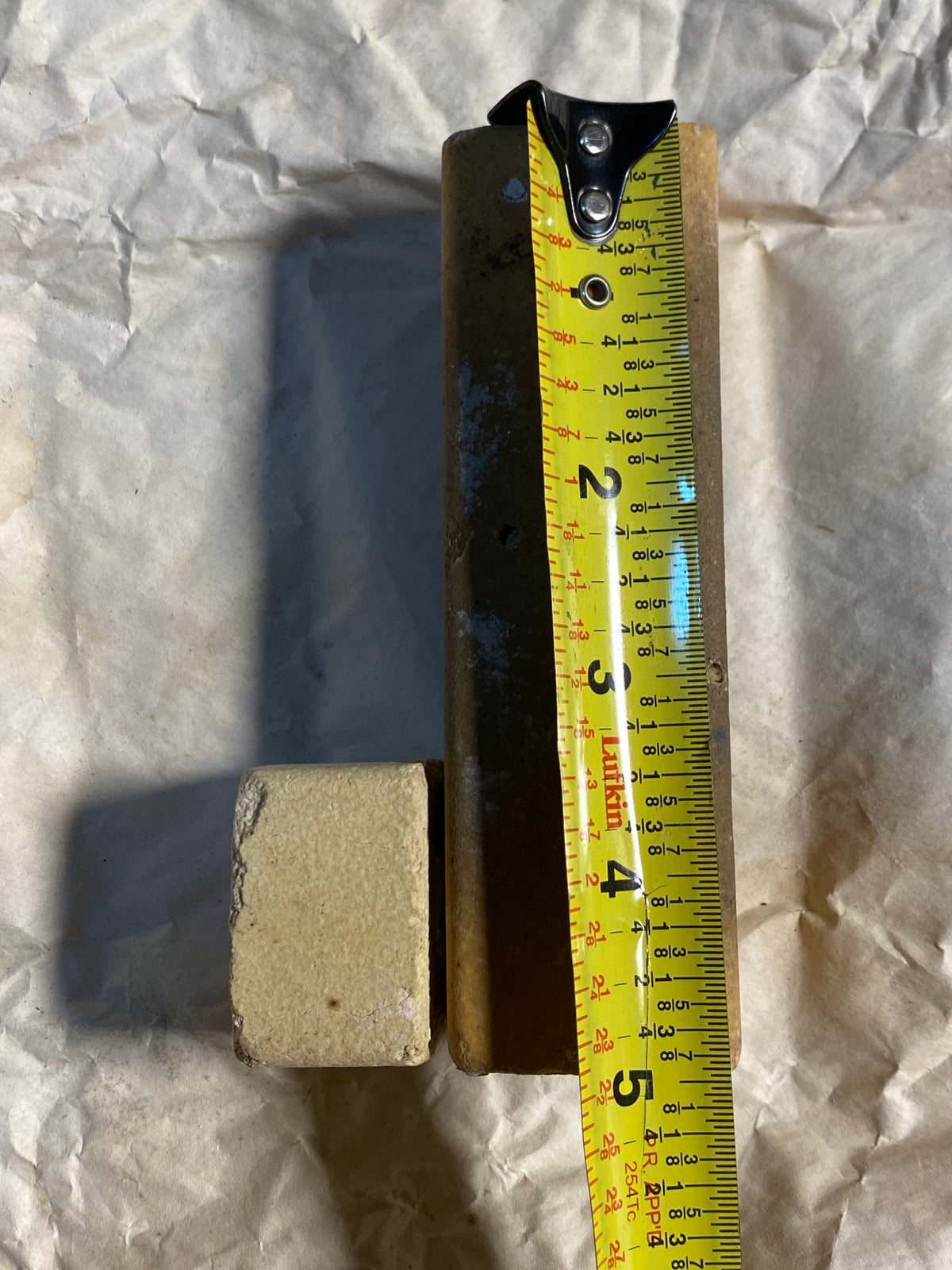 Lot Of 6-Kiln (3) Approx. 5" Tall x 1 1/2" Wide Squared End Posts & (3) 1" Tall