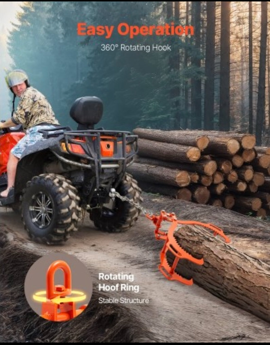 New Other VEVOR 36” 4-Claw Log Lifting Tongs With 3300LBS Lifting Capacity