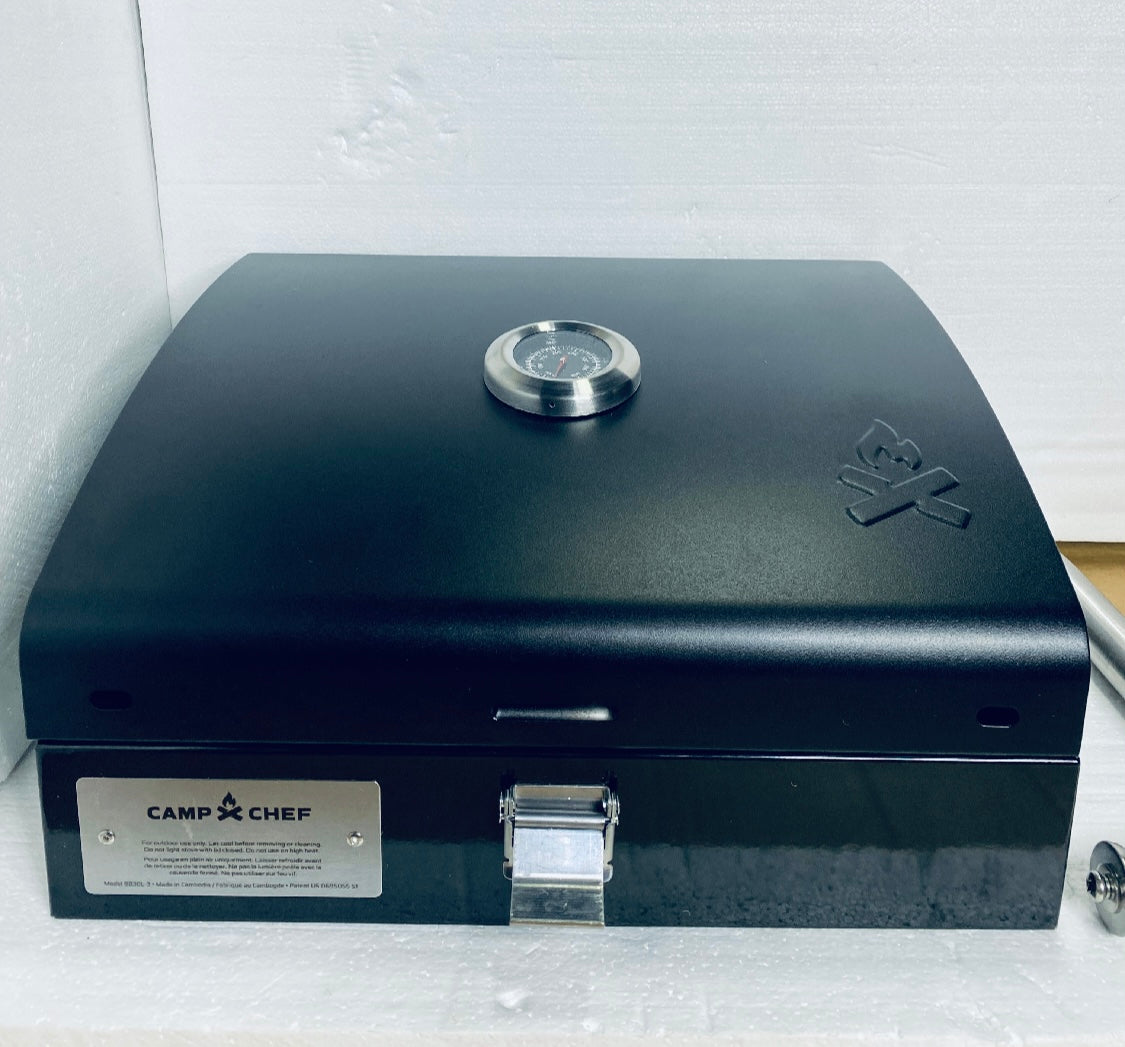New Other Camp Chef Black Deluxe BBQ Single Burner Grill Box Accessory, 14”x16”