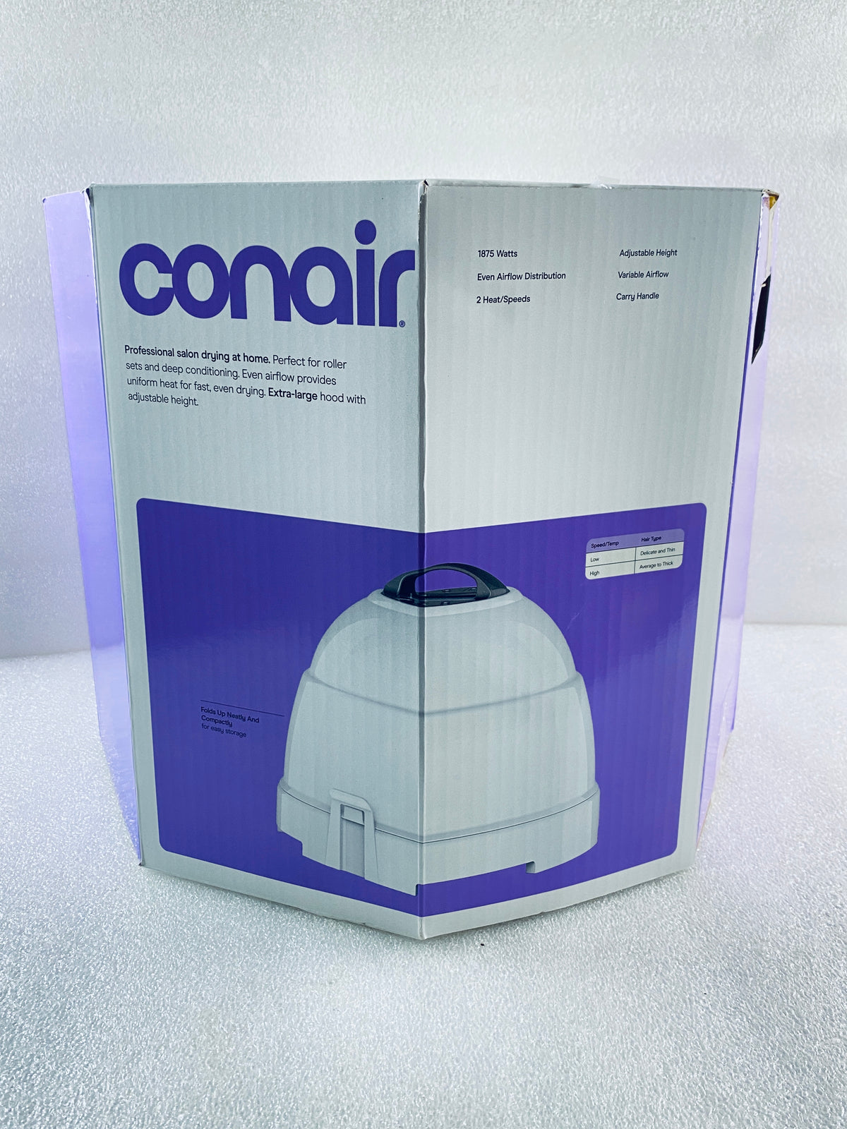 New Other Conair Adjustable Height Bonnet Hair Dryer With Carrying Handle, 1875W