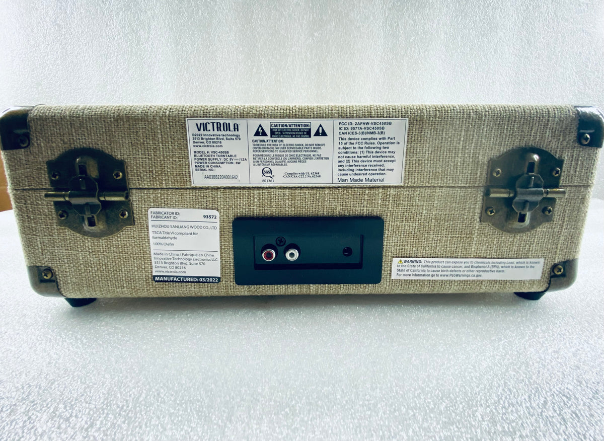 New Open Box Victrola The Journey Signature, Suitcase Vinyl Record Player