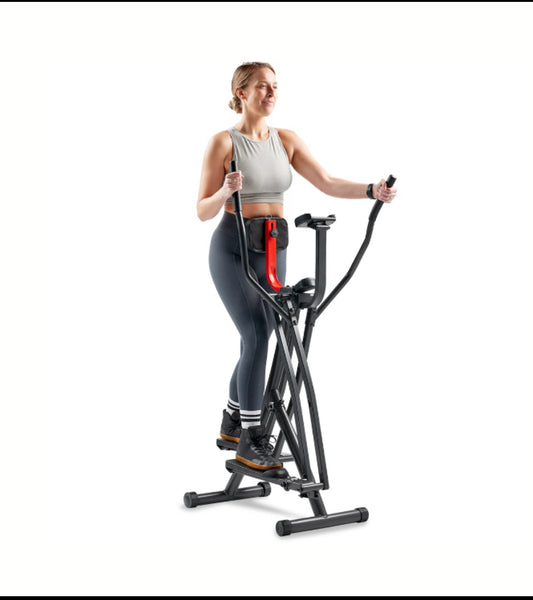 New Other Sunny Health & Fitness Air Walk Trainer Elliptical Glider W/ Bluetooth