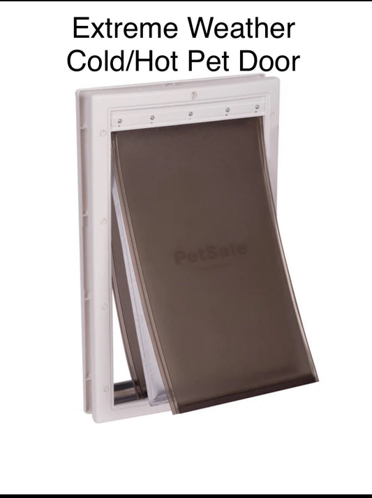 New Petsafe White Extreme Weather Large Pet Door, Flap Size 10 1/8” x 16 1/4”
