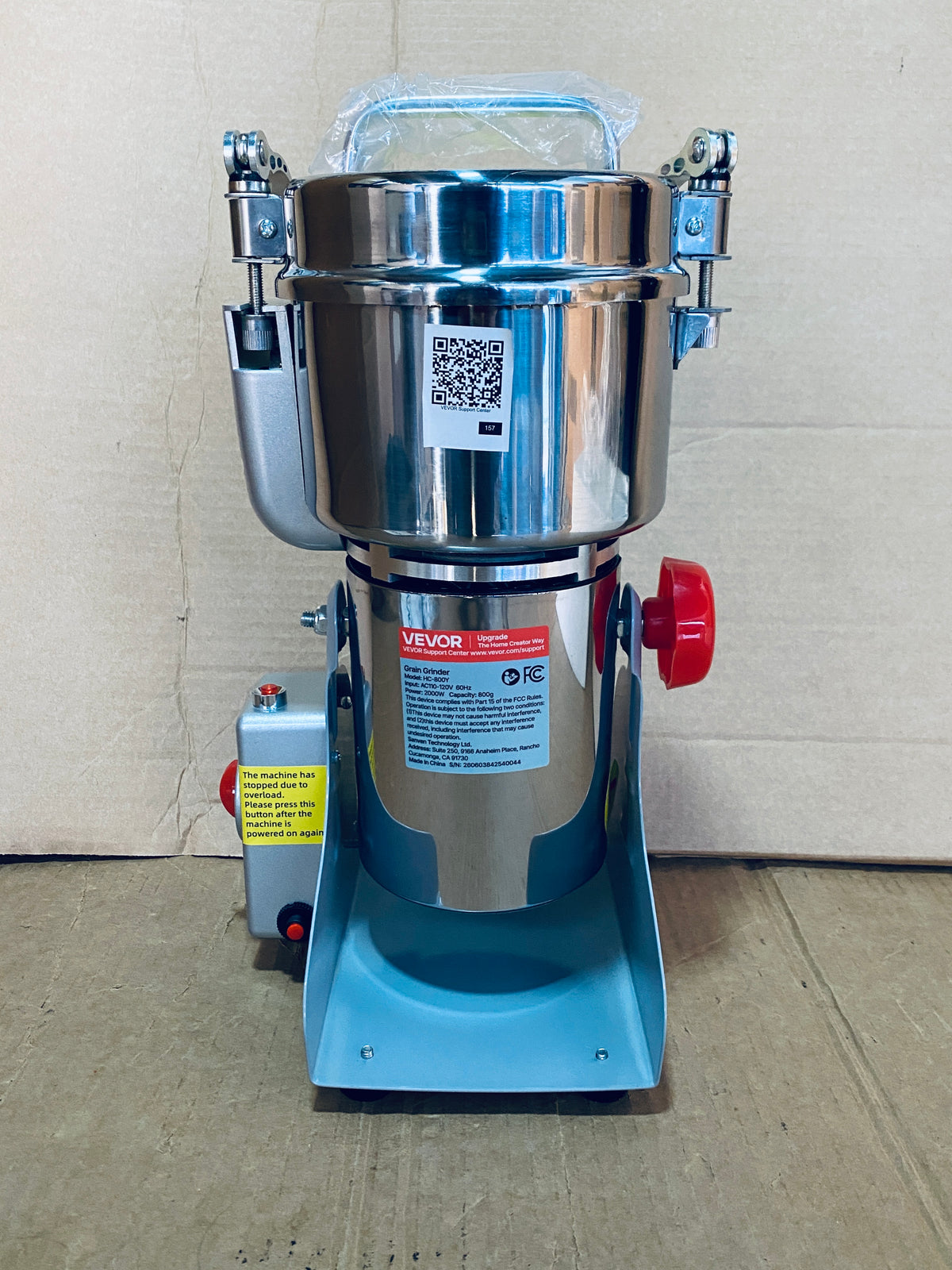 New Other VEVOR Electric 1.8 lbs Commercial Grain Spice Grinder, Stainless Steel