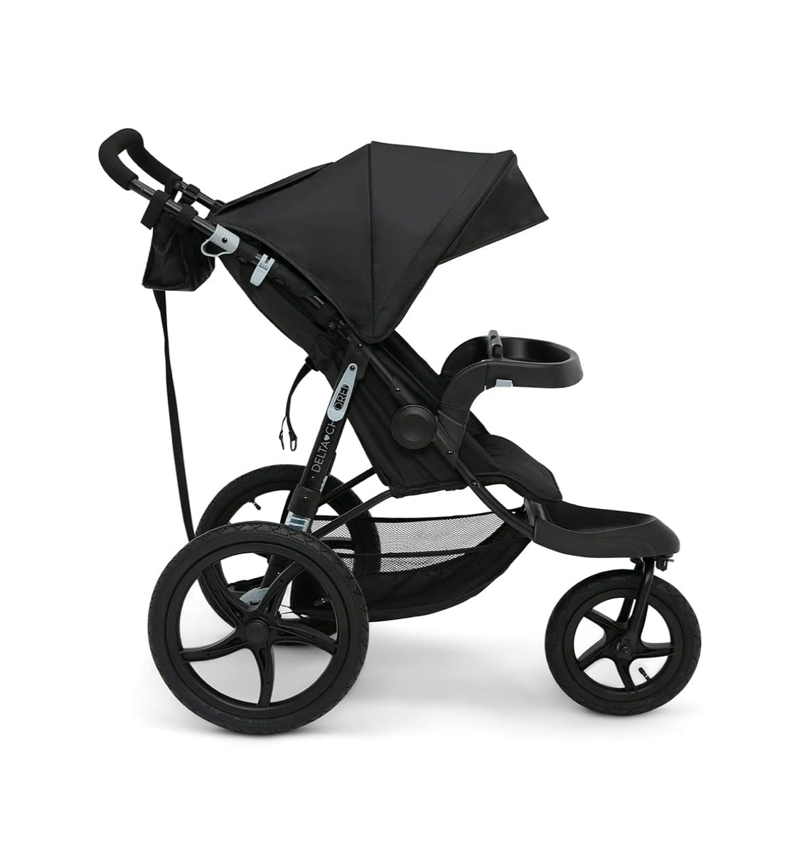 Like New Delta Children Apollo Jogging Stroller W/ Shock Absorbing Frame, Black