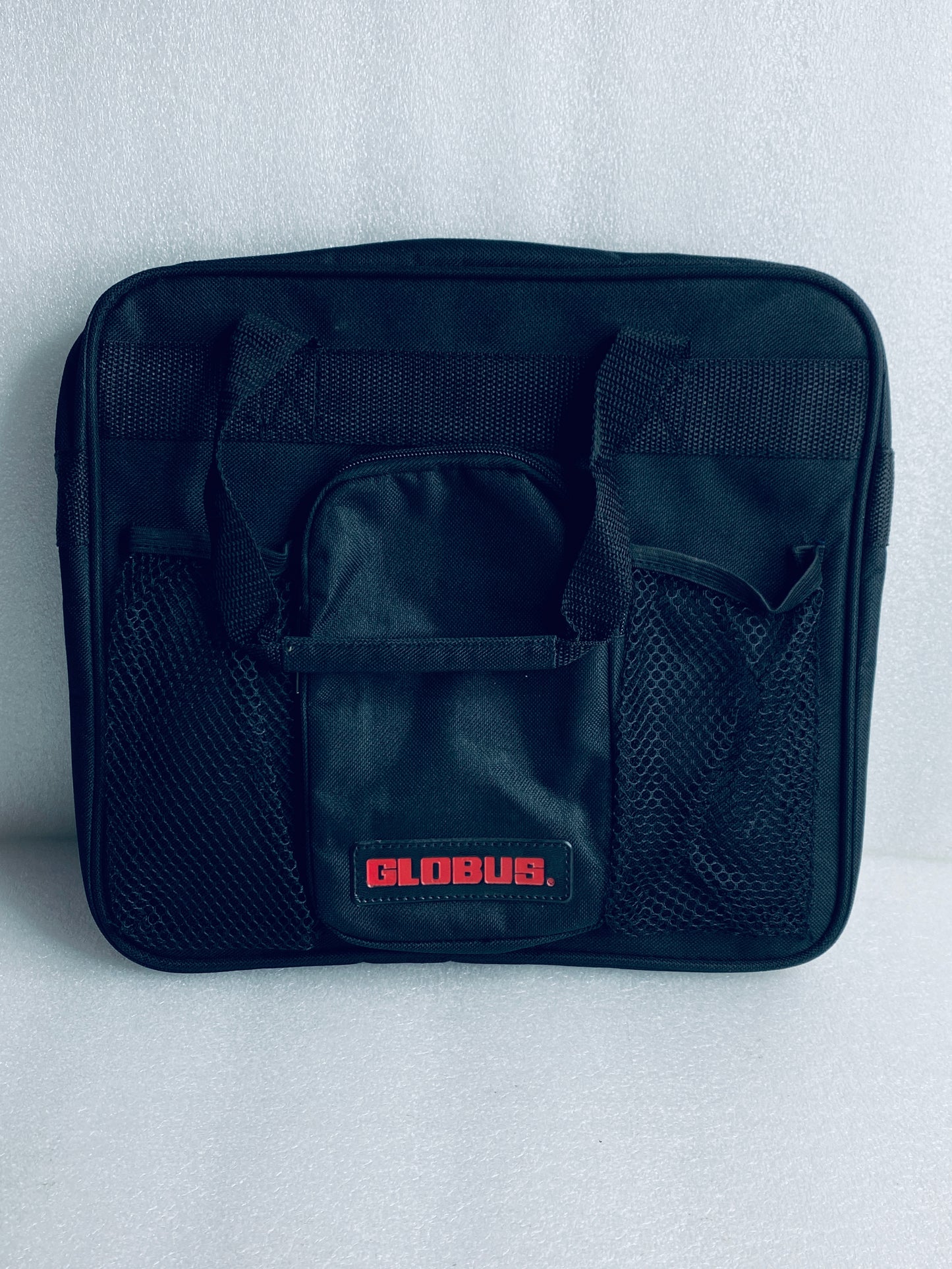 Globus Travel Tote Utility Bag With Shoulder Strap & Mesh Pockets, Black