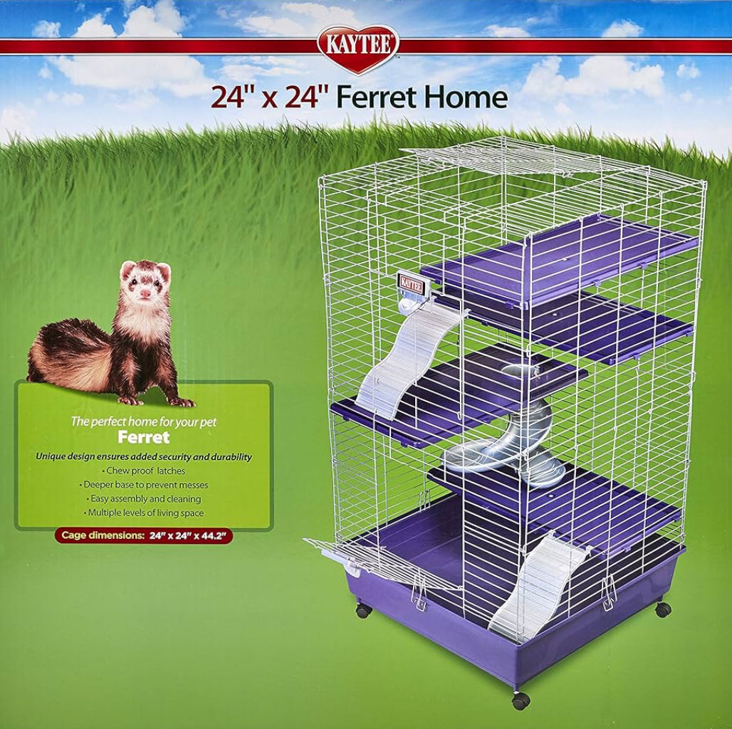 New Kaytee My First Home Multi-Level Habitat With Casters For Pet Ferrets