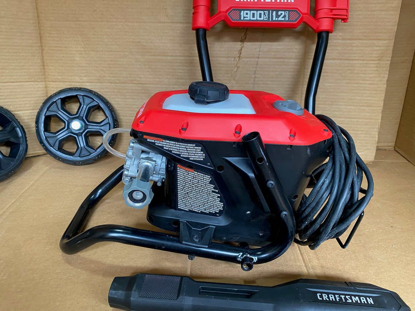 CRAFTSMAN 1900PSI Electric Cold Water Pressure Washer, 1.2-GPM