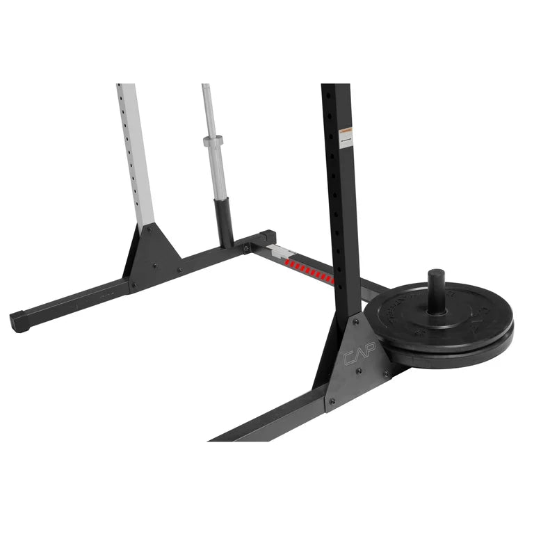 CAP Barbell Multi-Functional Power & Squat Rack With Bar Holder, Black/Red