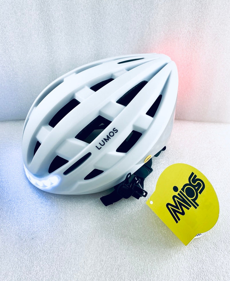 New Other Lumos Kickstart II M/L Bluetooth White Smart Bike Helmet With Remote