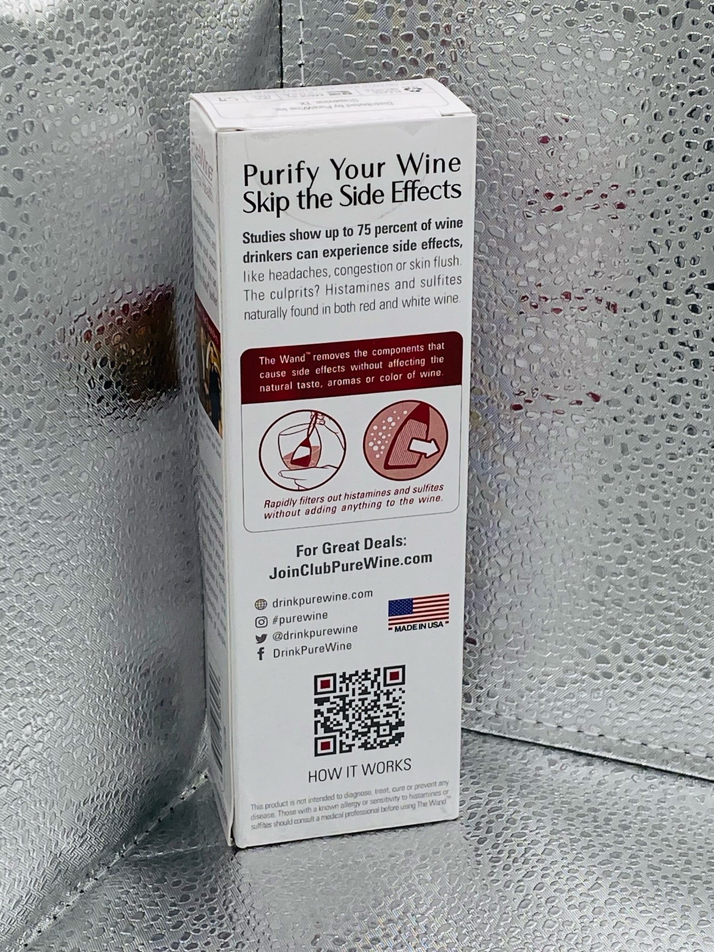Set Of 4 - New PureWine The Wand Wine Filters, Removes Histamines & Sulfites