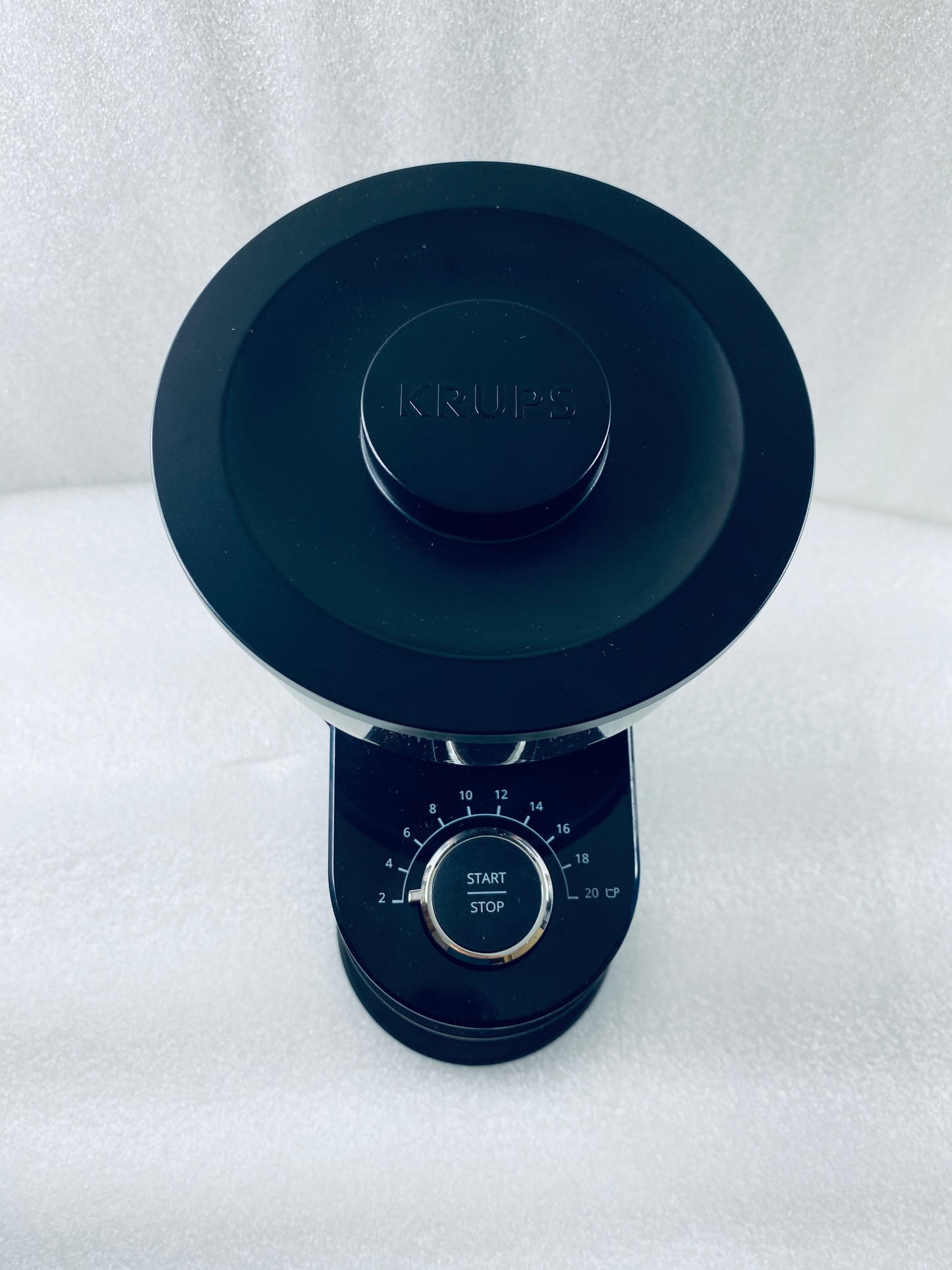 KRUPS Flat Burr Coffee Grinder 18 Settings 2-20 Cups, Black/Stainless Steel