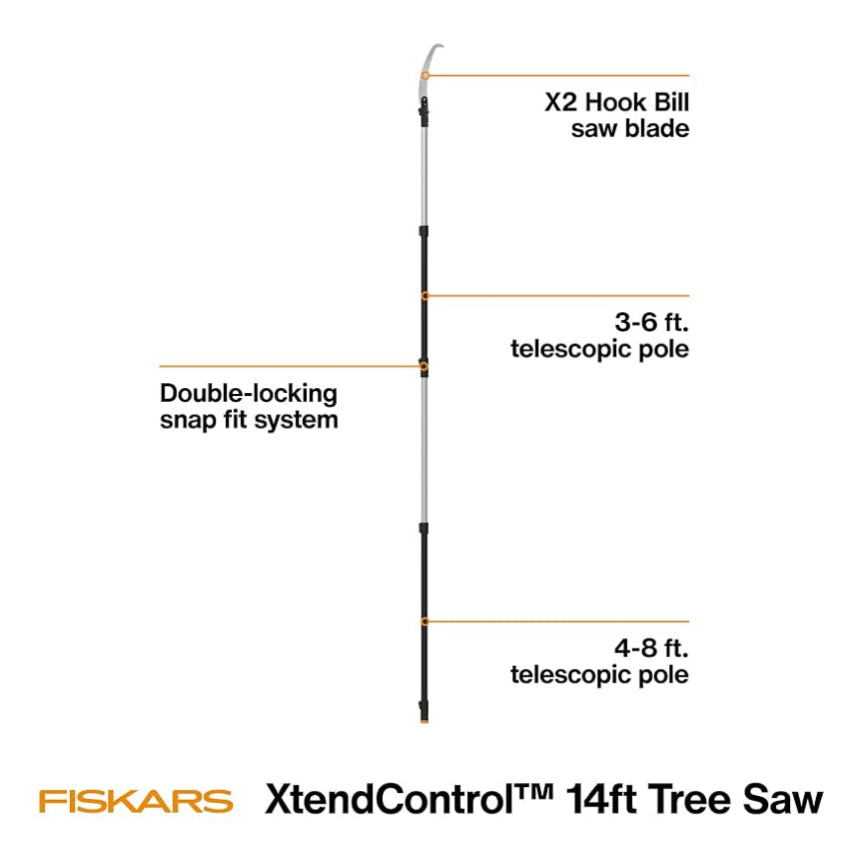 New Other Fiskars 3-14Ft XtendControl Extendable Modular Pole Saw & Tree Trimmer