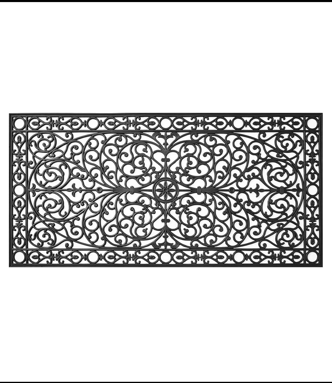 New Other Calloway Mills 3' x 6' Gatsby Rubber Doormat, Black