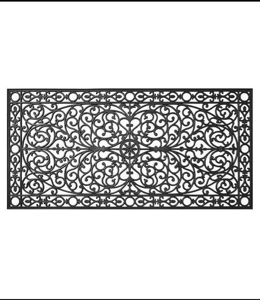 New Other Calloway Mills 3' x 6' Gatsby Rubber Doormat, Black